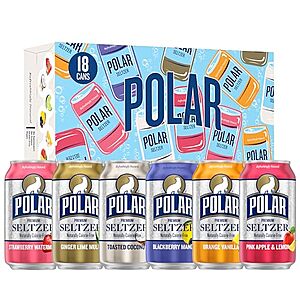 [SnS] $8.96 | 18-Pack 12-Oz POLAR Seltzer Water Sampler Variety Pack at Amazon (49.8￠ each)