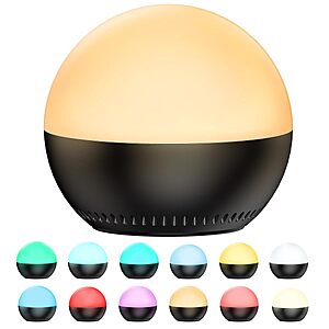 Amazon ~ Mini Portable Sound Machine, 30 Sounds, 12 Color Night Lights $9.99