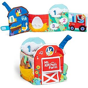 [Prime] $1.99* | Ms. Rachel Official Sensory Learning Farm Foldable Soft Baby Book w/ Plush Cow at Amazon