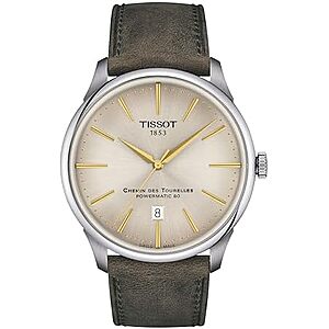 [AC] $396.94* | Tissot Chemin des Tourelles, Swiss Powermatic 80, 42 mm, Silver Dial, Men's Watch at Amazon