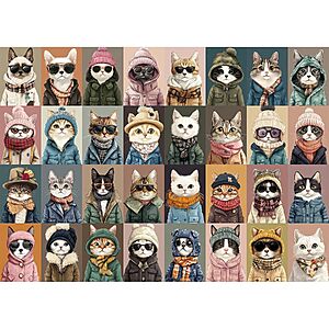 1000-Piece Cat or Dog Avatar Faces Jigsaw Puzzle (19.7" x 27.6") $8.49 + Free Shipping w/ Prime or on $35+