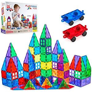 $25.99* | 100-Pc Playmags 3D Magnetic Tiles Building Blocks Set at Amazon