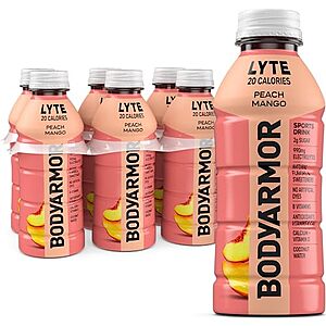 [SnS, AC] $4.04* | 6-pk 16-oz BODYARMOR LYTE Electrolyte Drink (Peach Mango) at Amazon (67.3￠ each)
