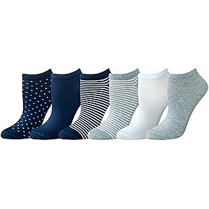 [Prime, SnS] $4.42 | 6-Pairs Amazon Essentials Women's Casual Low-Cut Socks at Amazon