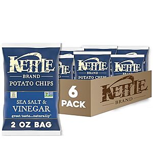 [SnS] $4.73 | 6-Pack 2-Oz Kettle Brand Potato Chips (Salt and Vinegar) at Amazon (78.8￠ each)