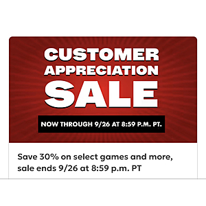 Nintendo Customer Appreciation Sale: Save 30% on select games+ more