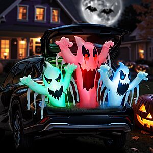 3-Piece Dusor Halloween Trunk or Treat Inflatable Ghost w/ Color Changing LEDs Car Decorations Kit $19.99 + Free Shipping w/ Prime or on $35+
