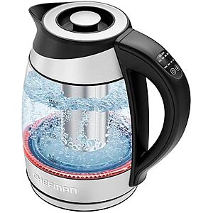 $27.96* | Chefman Electric Kettle with Temperature Control, Stainless Steel, 1.8 Liters at Amazon