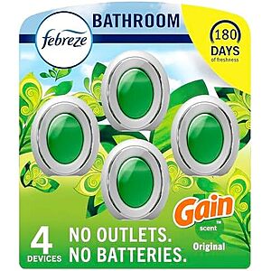 [SnS, AC] $24.73* | 3 × 4-Pk 1-Oz Febreze Bathroom Air Freshener (Gain Original) ($8.24 each) at Amazon