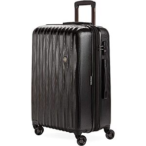 SwissGear Energie Expandable Hardside 24" Spinner Luggage (Black) $54