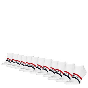 $15.63 or less S&S clip Q Levi's Men's 12-pack Low Cut Socks, Cushioned Footbed, Arch Support & Mesh Ventilation