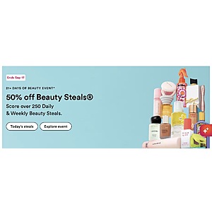 Ulta Today’s 50% off Beauty Steals 09/15