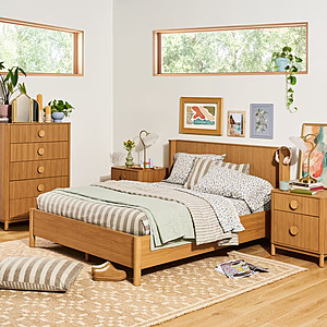 Beautiful Wrap Me Up Fluted Bed by Drew Barrymore (Queen , Warm Honey Finish) $136.95 + Free Shipping
