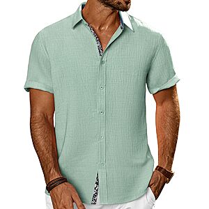 Amazon – PJ PAUL JONES Men’s Short-Sleeve Button-Down Shirts - $9.99–$13.77 w/ Code