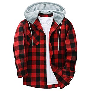 Amazon – SWISSWELL Men’s Hooded Flannel Shirt Jacket - $9.99–$19.99 w/ Code