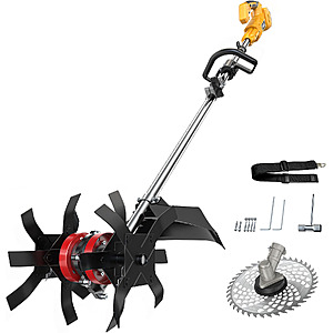 Cordless 2-in-1 Tiller Cultivator & Weed Wacker Compatible with Dewalt 20V Battery (Tool Only) $65.09