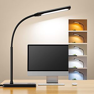 Amazon – Eye-Caring LED Desk Lamp w/ USB Charging - $18.19