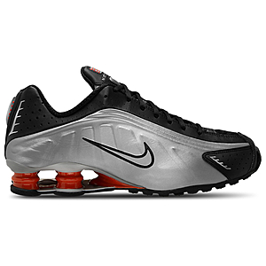 Nike Men's Shox R4 Shoes (Metallic Silver/Metallic Silver/Picante Red, Size 8,9.5-11,12,13) $80 + Free Shipping