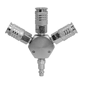Freeman 3-Way Steel 1/4" Air Manifold with Quick Connect Couplers $9.13
