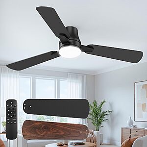 Vemaller 42" Ceiling Fans with Lights and Remote $34.99