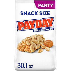 30.1-Oz PAYDAY Snack Size Candy $13.13 + Free Shipping w/ Prime or on $35+