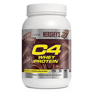 C4 Whey Protein, 25g of Protein, Hershey's Chocolate, 28 Servings $29.24 with 5% S&S $24.74 with 15%