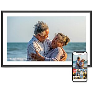 15.6" Pastigio Frameo 1080p WiFi Digital Picture Frame w/ IPS Touchscreen & 32GB Storage (Black Frame/White Mat) $59.98 + Free Shipping