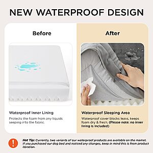 45"x35" Bedsure Orthopedic XL Dog Bed w/ 4-Sided Bolster & Removable Washable Cover (Grey) $40.14 + Free Shipping