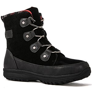 $20 AMAZON GLOBALWIN Women's Snow Boots Waterproof Ankle Booties Winter Boots For Women, Insulated Warm Black Fur Boots,