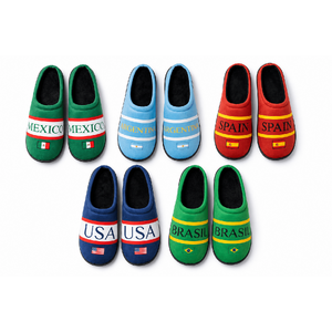 Men’s Soccer Fan Slippers-USA, Brazil, Argentina, Spain, & Mexico $3