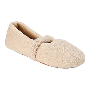 Dearfoams Cozy Comfort Women's Mary Jane Ballerina Slippers ( 2 Colors Available) $9.99