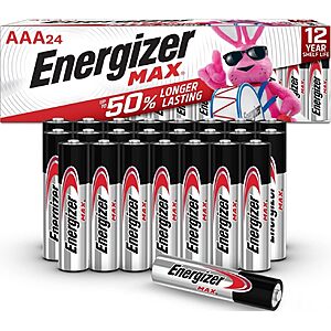 24-Pack Energizer Max AAA Alkaline Batteries $7.05 & more w/ S&S + Free Shipping w/ Prime or on $35+