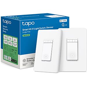 Tapo Matter Smart Dimmer Switch S505D(2-Pack), Single Pole $24.99