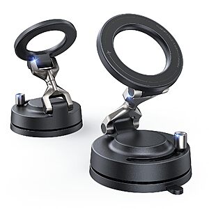 Meifigno Fits 360° Rotating Magsafe Car Mount, Vacuum Magnetic Phone Holder $9.99