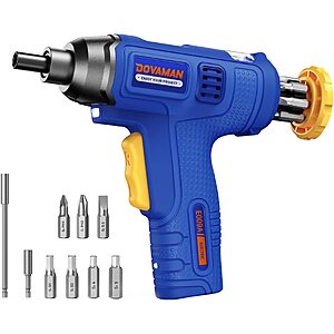 DOVAMAN 6Nm 4V Cordless Electric Screwdriver 9-in-1 w/ Built-In Bit Storage & LED Light $9.99 + Free Shipping w/ Prime or on $35+