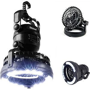 Odoland 2-in-1 LED Camping Lantern w/ Fan (2x D Cell Battery Powered) $7.99 + Free Shipping w/ Prime or on $35+
