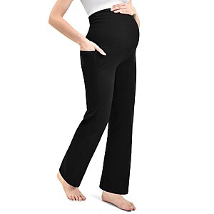 Amazon – Leafigure Maternity Wide-Leg Pants w/ Pockets - $6.49–$7.49 w/ Code