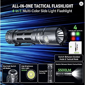 AliExpress – Wurkkos T1 5,500-Lumen Tactical Flashlight - $53.39 w/ Codes