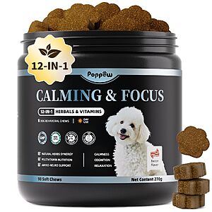 Amazon – 12-in-1 Calming Chews for Dogs - $10.50 w/ Code