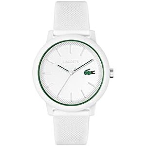 $47.50* | Lacoste 12.12 Men's 42mm Quartz Watch w/ Rubber Strap (White) at Amazon