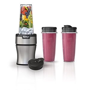 Ninja Nutri-Plus Personal Blender, 900PW, (3) 20oz Cups, Silver, BN301 $69.97