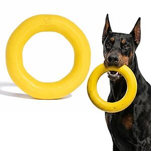 WoofBite 9" XL Natural Rubber Ring Chew Toy for Large Dogs $14.99 + Free Shipping w/ Prime or on $35+