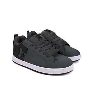 $42.00: DC Men's Court Graffik Skate Shoe, Dark Grey/Black/White (Various Sizes 6-18)