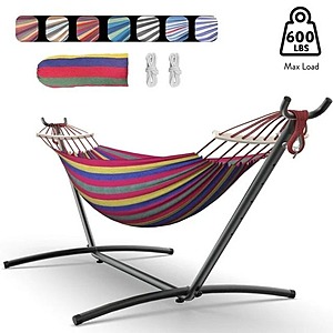 GYROOR Adjustable Stand Hammock 600lb Capacity with Storage Bag $48.8 + Free Shipping