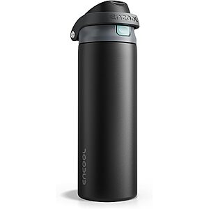[Prime] 24-Oz ENCOOL Insulated Stainless Steel Water Bottle Tumbler w/ Straw (Various) $8.49 + Free Shipping
