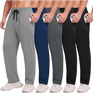 5-Pack BOOJO Men's Mesh Open Bottom Athletic Sweatpants w/ Pockets $35.99 ($7.19 each) + Free Shipping