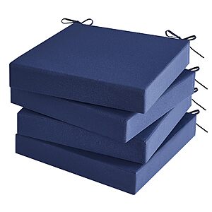 4-Pack SurChic 19"x19"x3" Outdoor Waterproof Chair Cushions w/ Handles $19.99 + Free Shipping w/ Prime or on $35+