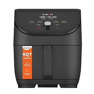 Instant Pot Vortex Slim 6QT Air Fryer that Crisps, Roasts, Reheats, Bakes, Broils & is Quiet, Space Saving, Nonstick, Dishwasher-Safe $105.91