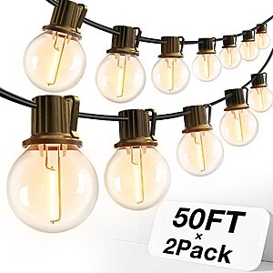 2-Pack 50' Addlon G40 LED Outdoor String Lights $19.99 + Free Shipping w/ Prime or on $35+
