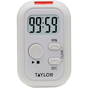 Taylor Digital Kitchen Timer w/ Light, Sound & Vibration Alerts $5.75 + Free Shipping w/ Walmart+ or on $35+